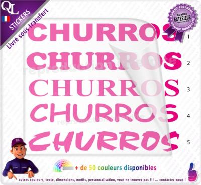 Lettrage Adhésif CHURROS droit