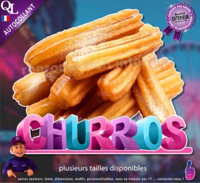 Autocollant CHURROS titre 3D CHURROS sticker