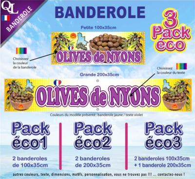 Banderole  OLIVES de NYONS Pack éco au choix