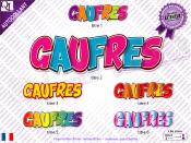 Autocollant Titre GAUFRES Cartoon