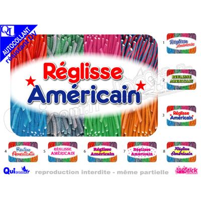 affiche autocollante REGLISSE AMERICAIN ref: 1