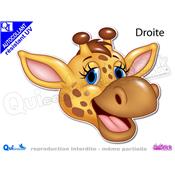 TETE GIRAFE COMIQUE autocollant