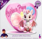 Autocollant BARBE A PAPA COEUR dragon 1