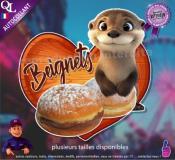 Autocollant BEIGNETS COEUR BOIS loutre 1