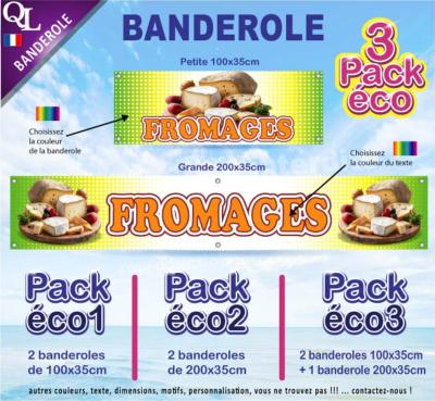 Banderole FROMAGES Pack éco au choix