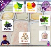 Etiquettes autocollantes illustrées PARFUMS GLACE BOULE