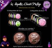 Etiquettes autocollantes GLACES GLACIER prestige