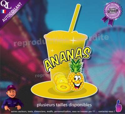autocollant GRANITE parfum ANANAS sticker