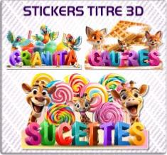 Stickers dtours TITRE 3D