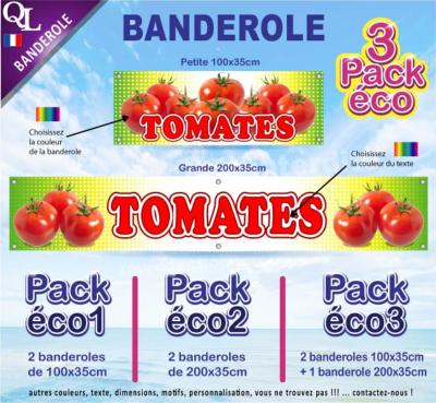 Banderole  TOMATES Pack éco au choix