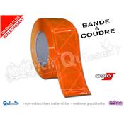 Bande REFLECHISSANTE  Coudre Microprismatique ORANGE FLUO