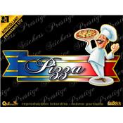 sticker Prestige PIZZA PIZZAIOLO BANDEAU FRANCAIS rsistant UV