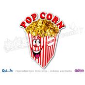 Autocollant Pop-Corn Paquet Cartoon Lettrage