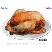 Autocollant Poulet Rôti assiette