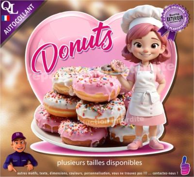 Autocollant DONUTS COEUR chef 2
