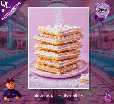GAUFRES avec SUCRE GLACE poster photo adhésif  ref 1