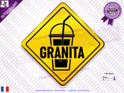 Autocollant GRANITA panneau australien jaune