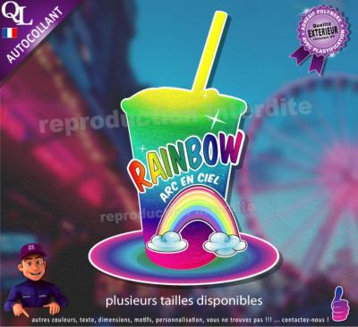 autocollant GRANITE parfum RAINBOW ARC EN CIEL sticker