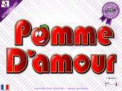 Autocollant POMME D'AMOUR Titre comique