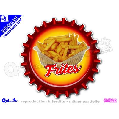 Autocollant FRITES motif capsule adhésif résistant UV