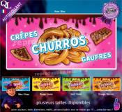 Autocollant Chocolat coulant Churros Crpes Gaufres (ref1)