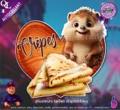 Autocollant CREPES COEUR BOIS herisson 1