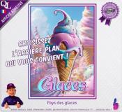 AFFICHE PUB autocollante GLACES - 6 arrière-plans au choix