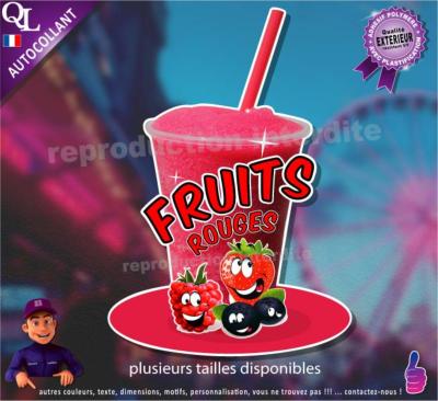 autocollant GRANITE parfum FRUITS ROUGES sticker