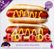 Autocollant HOT DOG titre 3D sticker