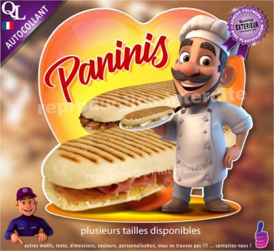 Autocollant PANINIS COEUR chef 1