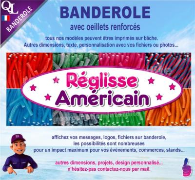 Banderole REGLISSE Américain plv stand Forain