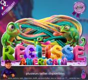 Autocollant REGLISSE AMERICAIN titre 3D CAMELEONS sticker