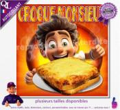 Autocollant affiche poster CROQUE MONSIEUR client content