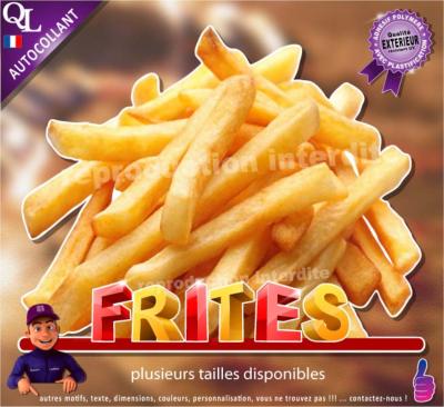 Autocollant FRITES titre 3D sticker