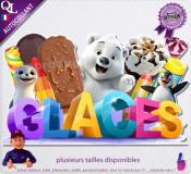 Autocollant GLACES A EMPORTER titre 3D sticker