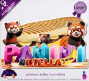 Autocollant PANINI NUTELLA BANANE panda roux STICKER