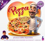 Autocollant PIZZA COEUR chef 1