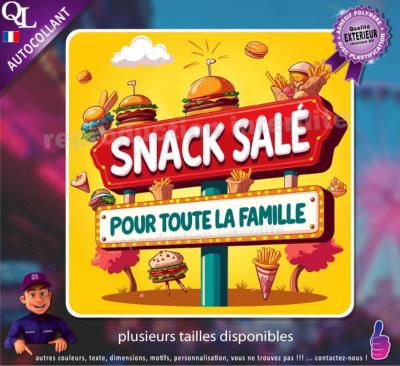 Autocollant SNACK Salé pour TOUTE LA FAMILLE ref2