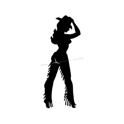 Sticker Pinup COWGIRL Silhouette 40x100cm