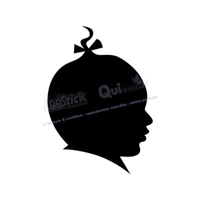 2 stickers Silhouette BEBE 20x28cm