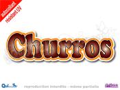 Autocollant lettrage CHURROS