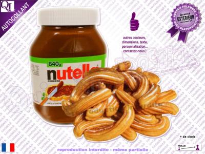 Autocollant Churros Sucre NUTELLA