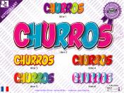 Autocollant Titre CHURROS Cartoon