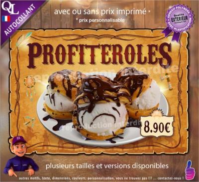 Autocollant PROFITEROLES affiche western indien