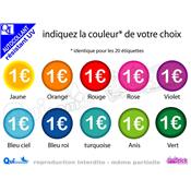 stick autocollant 20 ETIQUETTES PRIX RONDES adhésif résistant UV