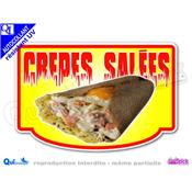 Autocollant CREPES SALEES cadre 5 couleurs