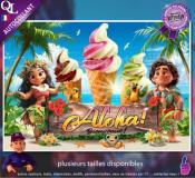 Autocollant ALOHA glace à l'italienne AFFICHE