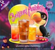 Autocollant BOISSONS FRAICHES COEUR toucan 1