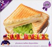 Autocollant CROQUE MONSIEUR titre 3D sticker