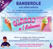 Banderole GLACES  l'Italienne plv stand Forain (ref1)